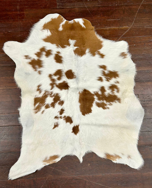 Brown/White Calf Hide