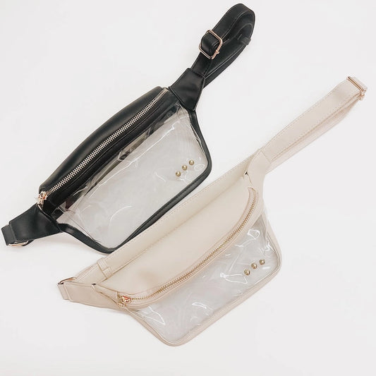 Clear Black Stadium Fanny Pack