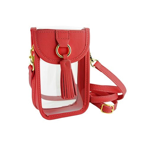 Capri Designs Clear Crossbody with Gold Accents