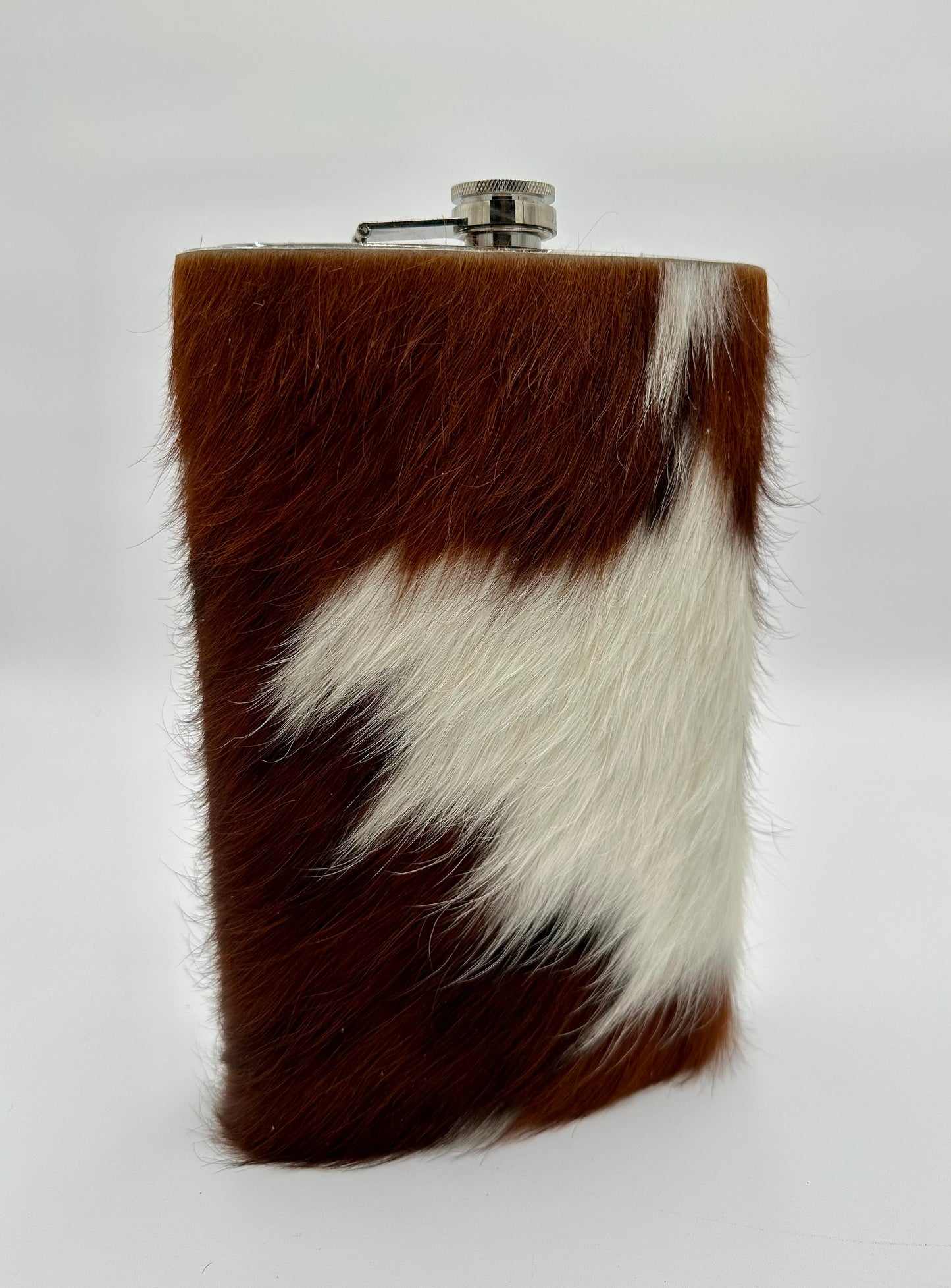 Brown/White 16oz Flask