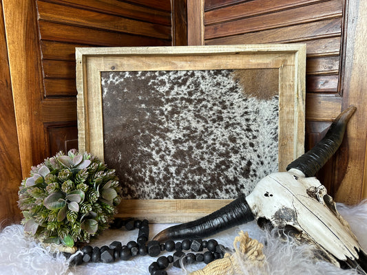 Multi-colored Speckled 15"x19" Cowhide Frame