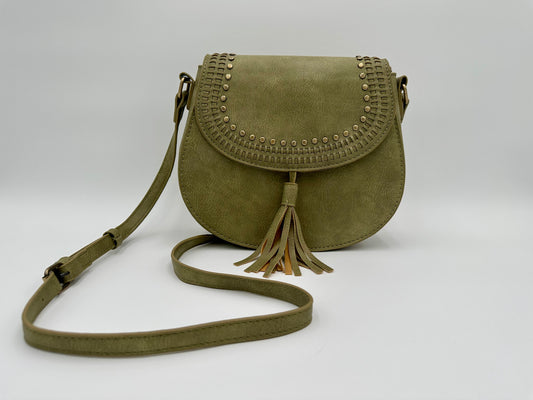 Rounded Olive Green Crossbody