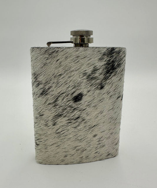 Black/White 8oz Flask