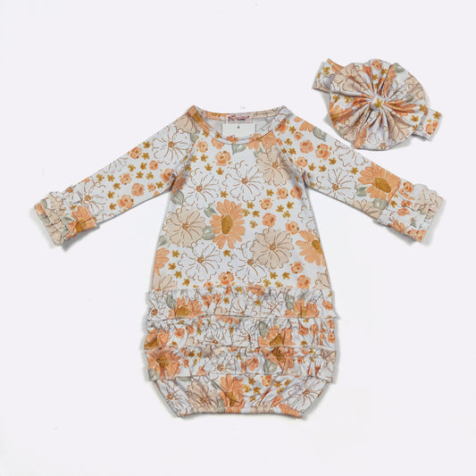 Citrus Blooms Baby Gown