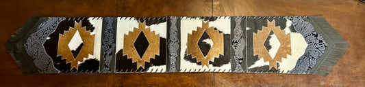 Light Brown/Black/White Table Runner