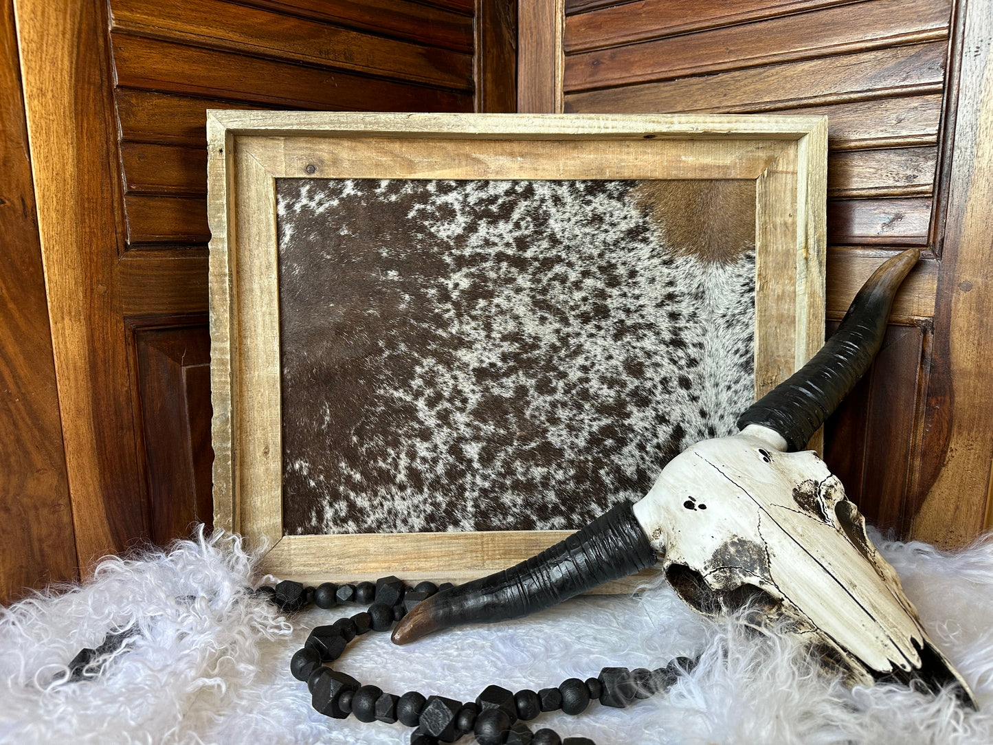 Multi-colored Speckled 15"x19" Cowhide Frame