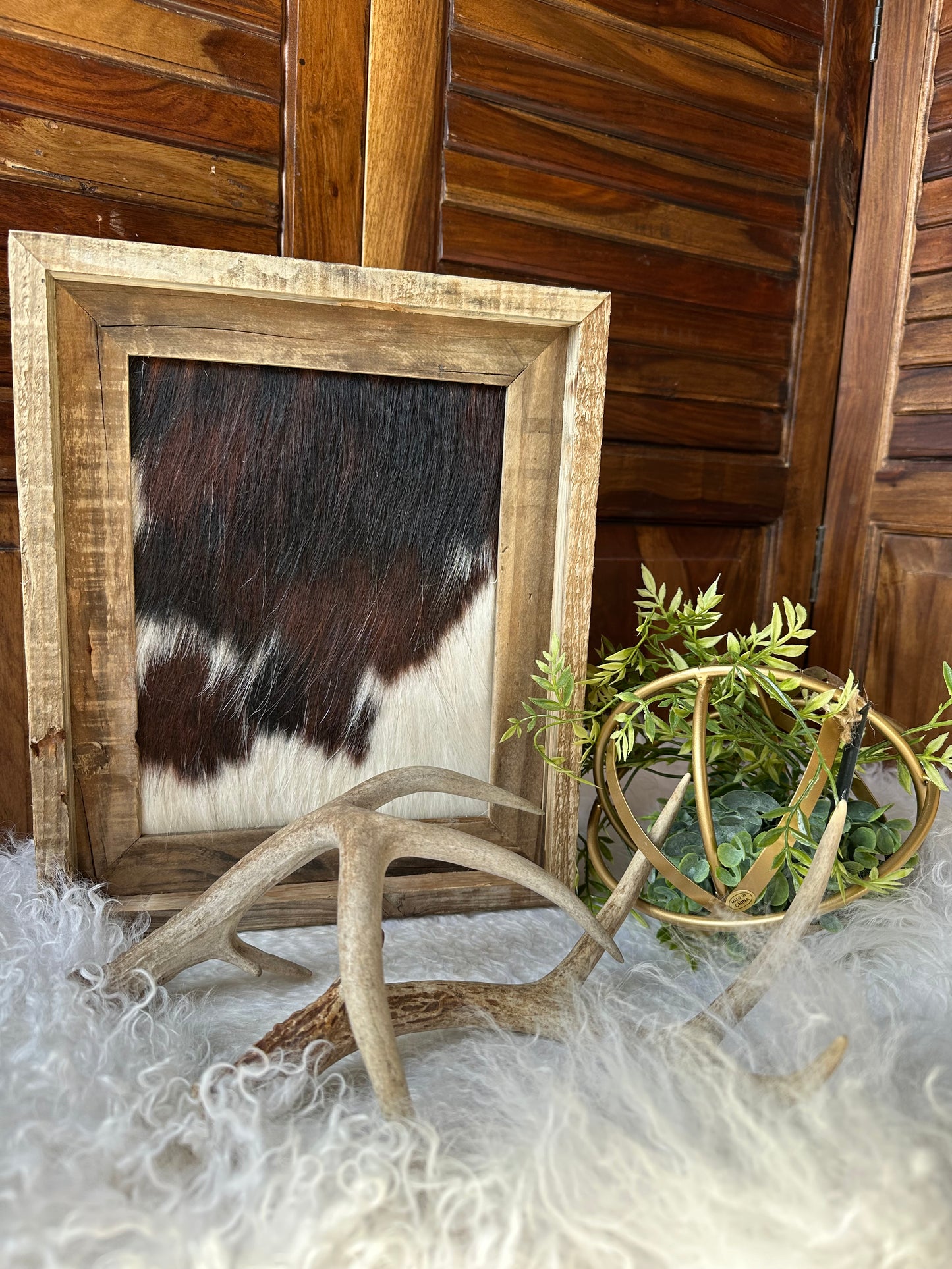 Brown/Black/White 11" x 13" Cowhide Frame