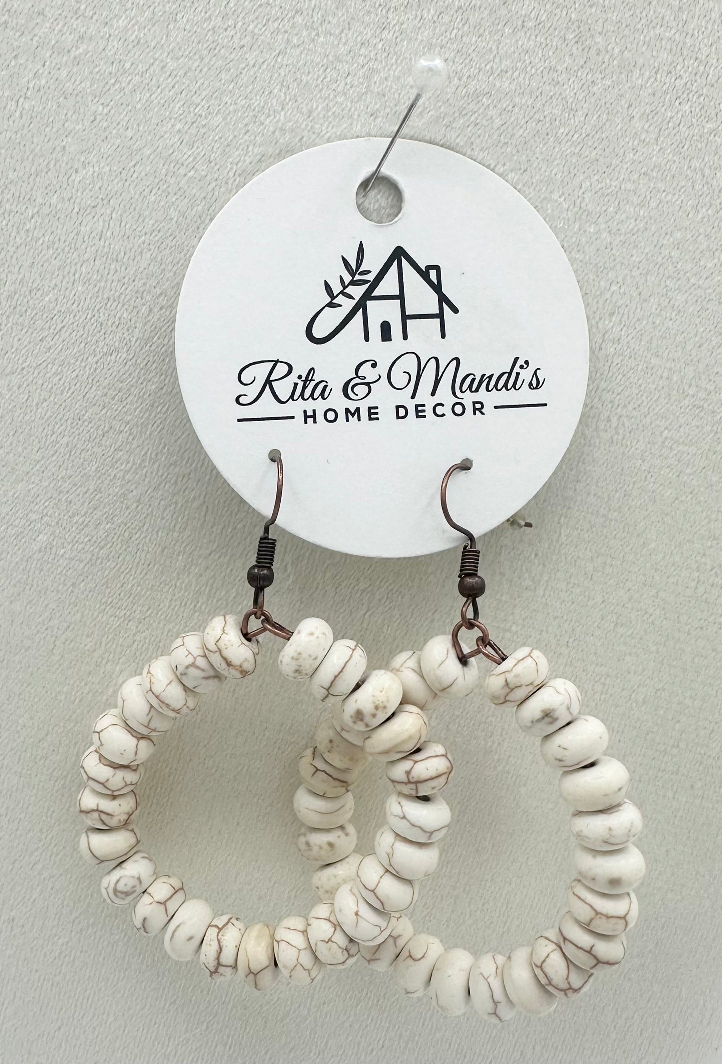 Off-White Beaded Earrings