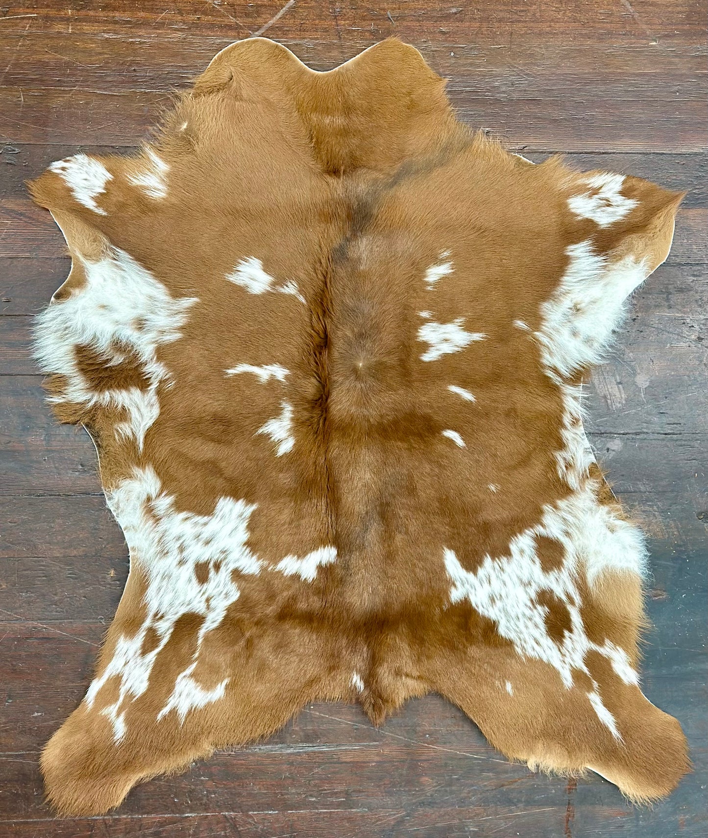 Brown/White Calf Hide