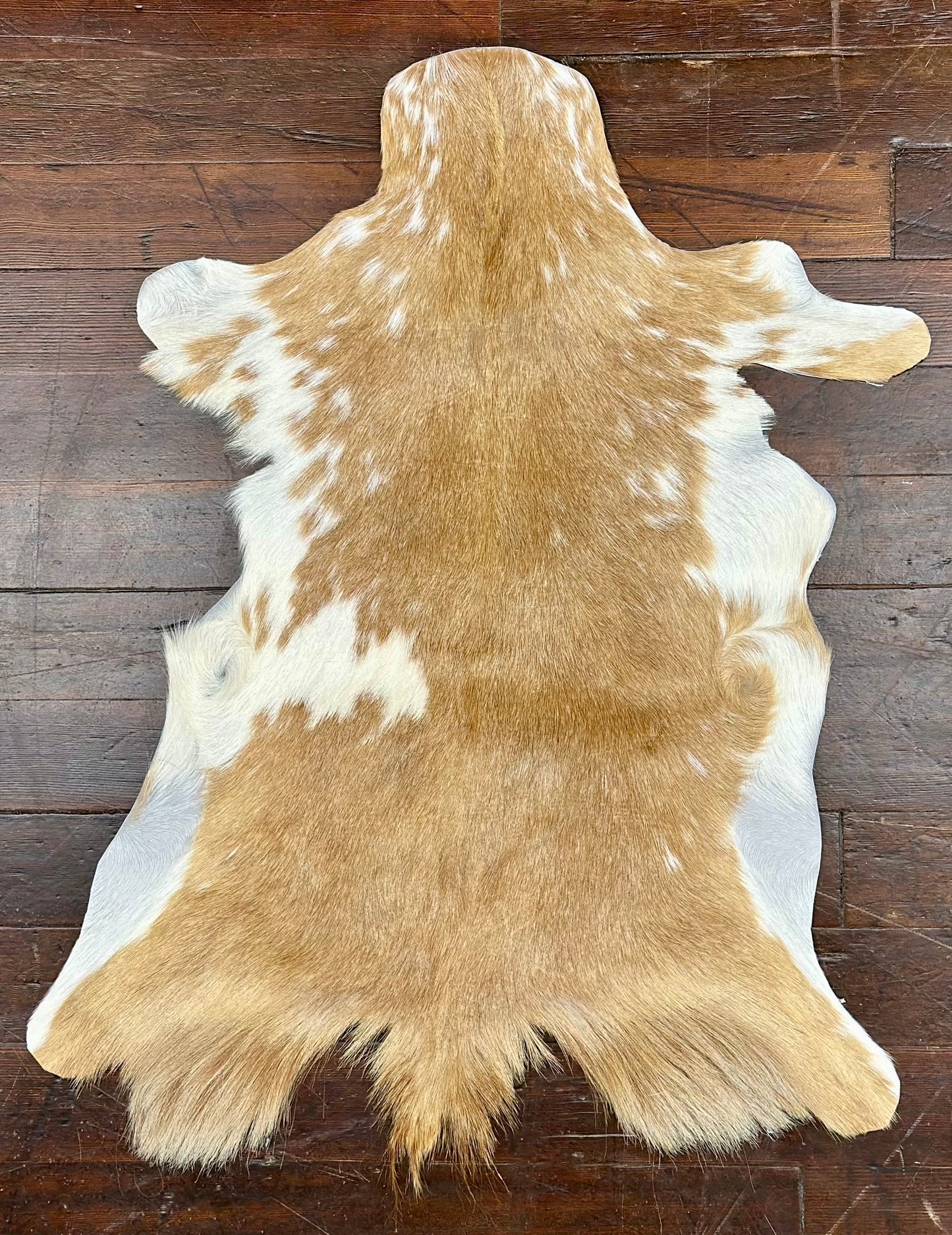 Tan/White Goat Hide