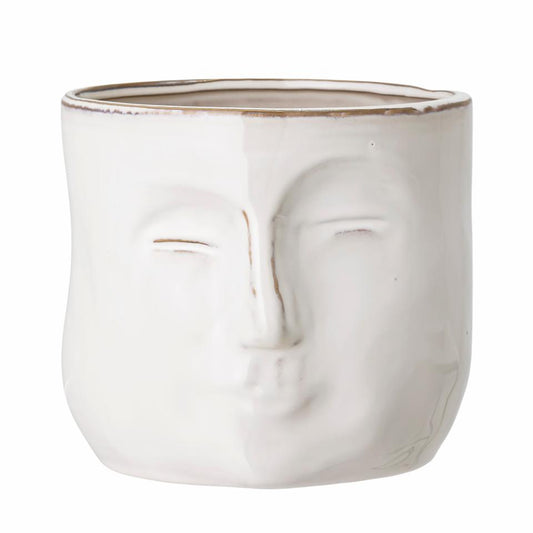 White Face Flowerpot