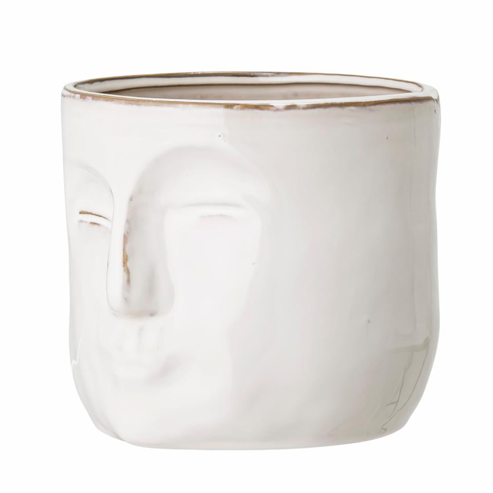 White Face Flowerpot