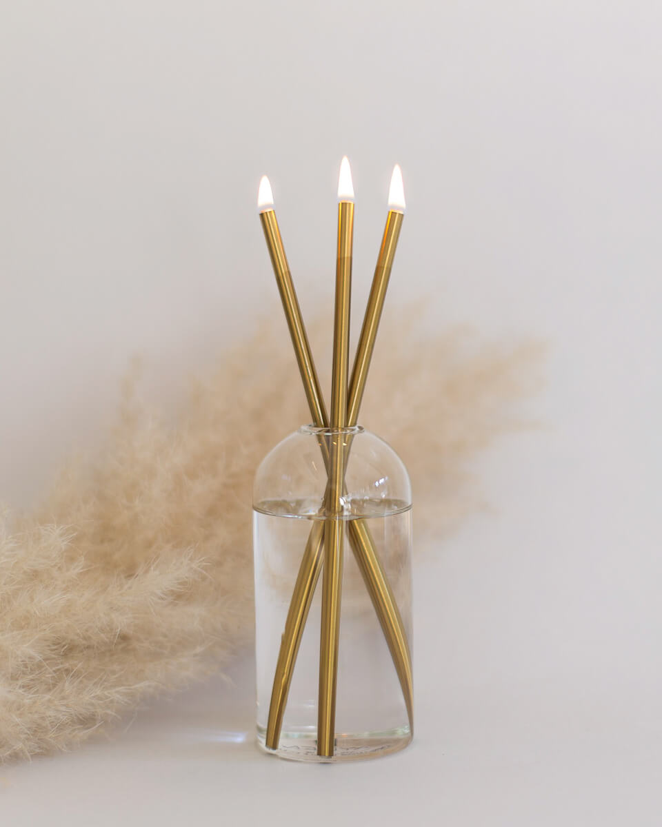 Gold Everlasting Candles