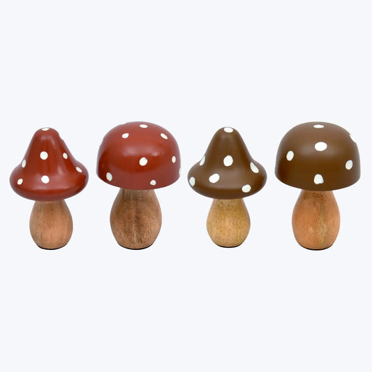 Mango Wood Cottage Core Mushroom Decor